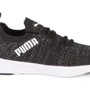 NWOT PUMA Flyer Runner Knit Black Grey Sneakers